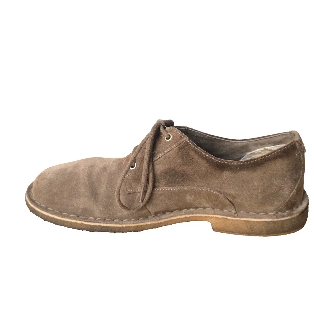 UGG TAN SUEDE OXFORD Dress SHOES Sheepskin Lining‎ Mens 10